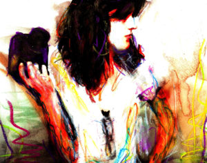 girl with camera - fine art prints