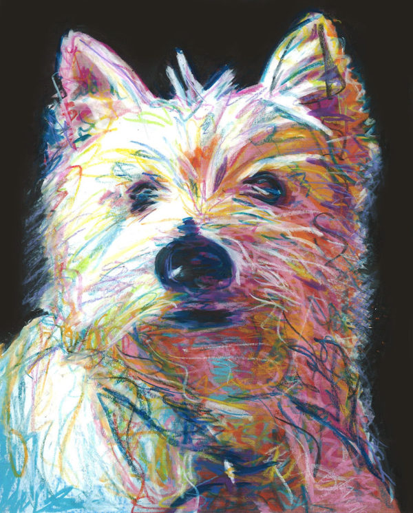 custom pet portrait painting - Mils