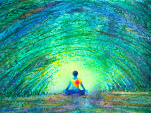 Meditation watercolor